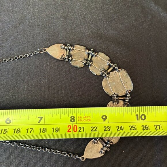 Purple Abalone Shell Necklace & Stretch Bracelet Set - Picture 8 of 10